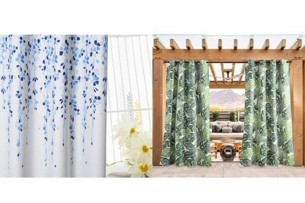 nature prints outdoor curtains