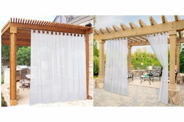 choose outdoor sheer curtains