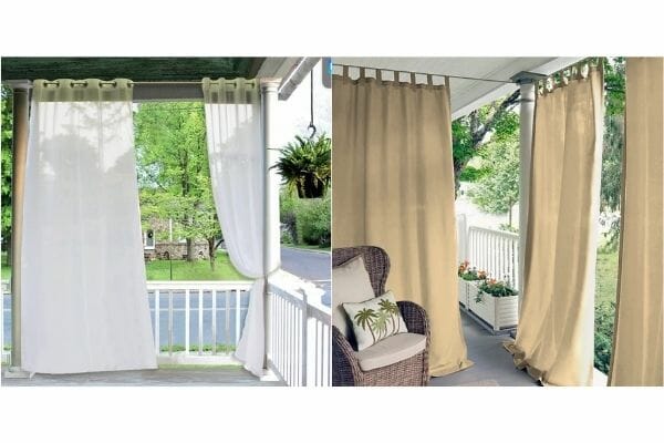 outdoor spaces pergola curtains