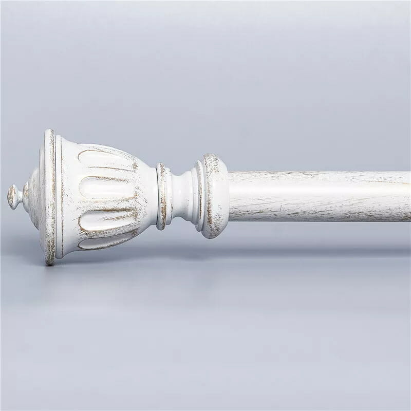 white and neutral curtain rod