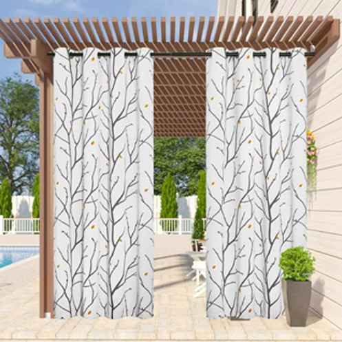 Patterned Outdoor Curtains for your Porch