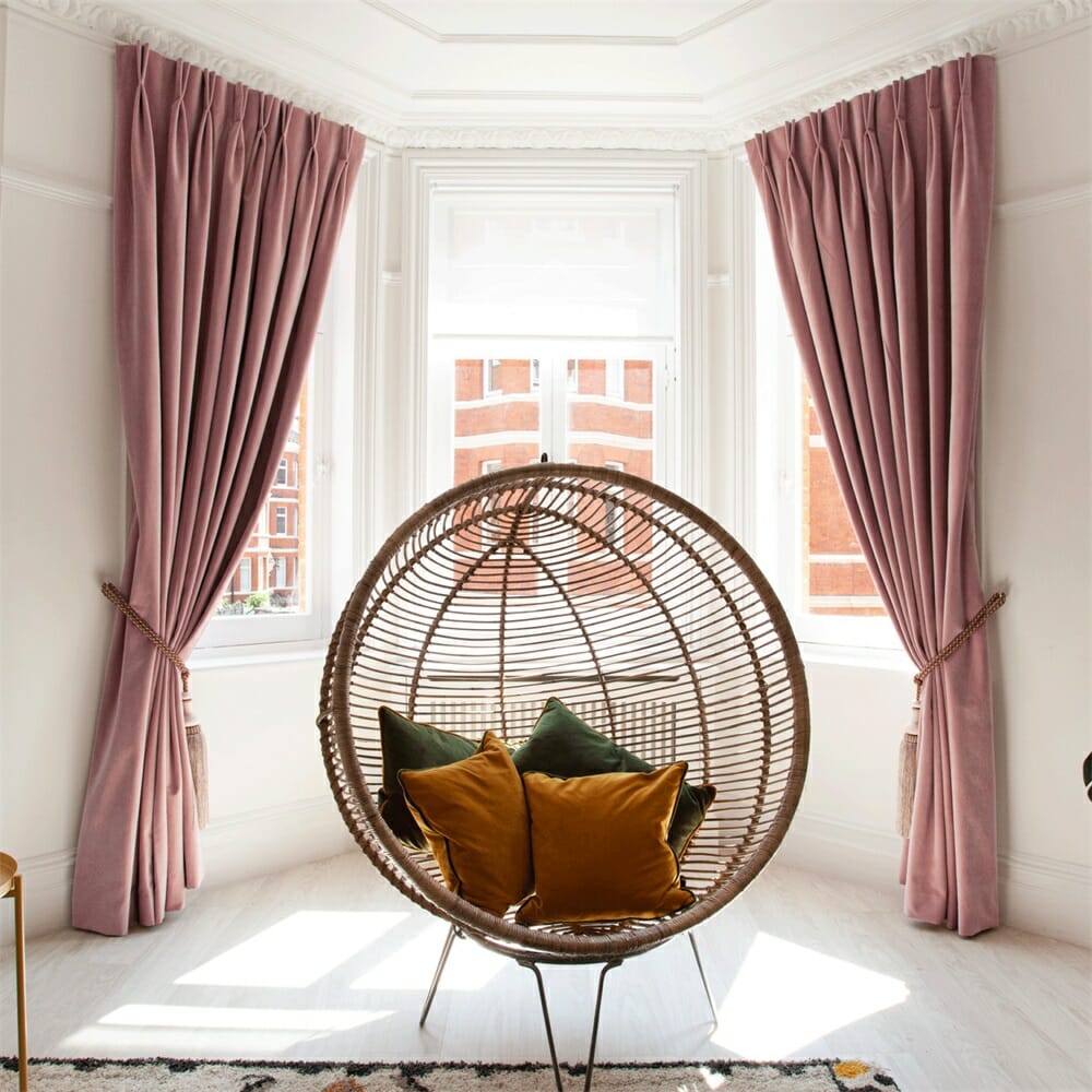 nicetown modern luxury pink velvet curtains