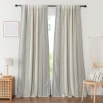Custom Embroidered Linen Soundproof Curtain