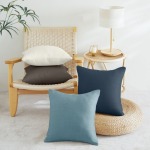 Luxury Natural Texture Faux Linen Pillow Cover For Couch Living Room 2 Pcs