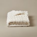 Ruched Waves Faux Fur Throw Blanket